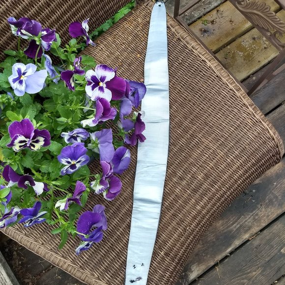 vintage 80s hematite grey seed bead belt clutch set - Picture 11 of 15